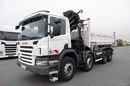 Scania P 380 / 8x4 / WYWROTKA 3 STRONNA + HDS HIAB 175-3x wysów 10m / 2x HYDROBURTA / 2x BORDMATIC / SPROWADZONA  zdjęcie 20