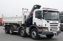 Scania P 380 / 8x4 / WYWROTKA 3 STRONNA + HDS HIAB 175-3x wysów 10m / 2x HYDROBURTA / 2x BORDMATIC / SPROWADZONA  zdjęcie 26