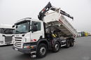 Scania P 380 / 8x4 / WYWROTKA 3 STRONNA + HDS HIAB 175-3x wysów 10m / 2x HYDROBURTA / 2x BORDMATIC / SPROWADZONA  zdjęcie 8