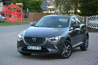 Mazda CX-3 104tys.km Skóry Exlusive Navi Kamera Radar ACC Xenon Ledy Bose