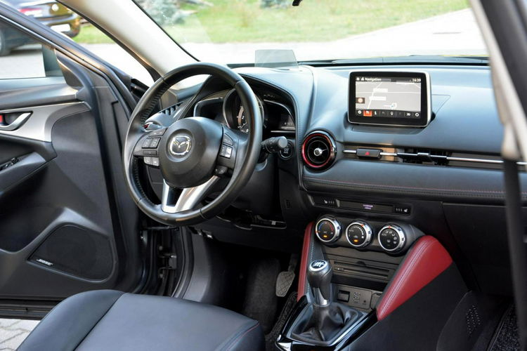 Mazda CX-3 104tys.km Skóry Exlusive Navi Kamera Radar ACC Xenon Ledy Bose zdjęcie 20