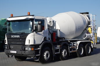 Scania P 410 / 8x4 / GRUSZKA / LIEBHERR / 9m3 / BETONOMIESZARKA / EURO 6 / ŁADOWNOŚĆ: 21 000 KG 