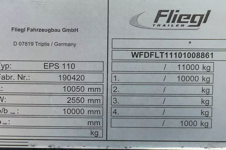 Fliegl / TANDEM / 1 OŚ / ŁAD. 6900 KG / DŁ. 7.75 M zdjęcie 10