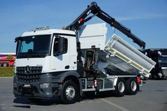 Mercedes AROCS / 2636 / E 6 / WYWROTKA + HDS / 6 X 4 / HYDROBURTA