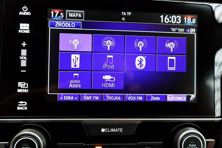 Honda Civic TYLKO 49tyś KM Tempomat AKTYWNY 182KM 3Lata GWAR I-wł Kraj Bezwypad 4x2 zdjęcie 22