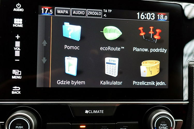 Honda Civic TYLKO 49tyś KM Tempomat AKTYWNY 182KM 3Lata GWAR I-wł Kraj Bezwypad 4x2 zdjęcie 35