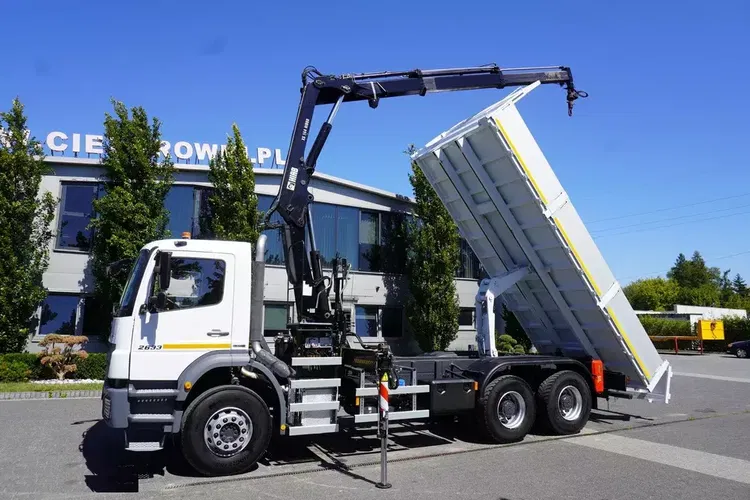 Mercedes Axor 26336×4 / HDS HIAB XS 144 / Wywrotka 15 palet zdjęcie 2