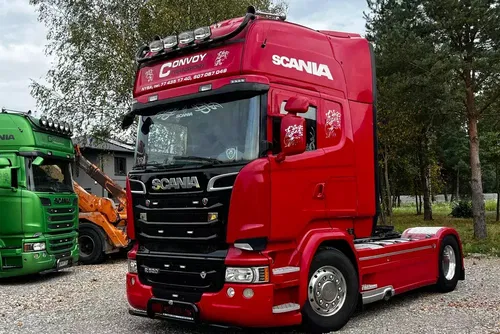 Scania r520 topline klima postojowa skóry navi xenon v8 retarder