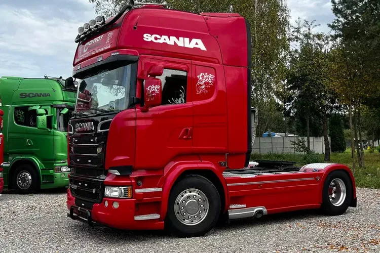 Scania r520 topline klima postojowa skóry navi xenon v8 retarder zdjęcie 2