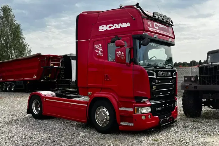 Scania r520 topline klima postojowa skóry navi xenon v8 retarder zdjęcie 24