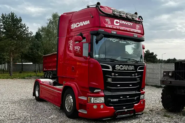 Scania r520 topline klima postojowa skóry navi xenon v8 retarder zdjęcie 6