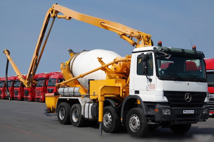 Mercedes ACTROS 3241 / POMPOGRUSZKA / BETONOMIESZARKA + POMPA PUTZMEISTER 21 METRÓW / STEROWANIE RADIOWE zdjęcie 10