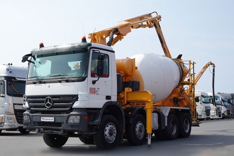 Mercedes ACTROS 3241 / POMPOGRUSZKA / BETONOMIESZARKA + POMPA PUTZMEISTER 21 METRÓW / STEROWANIE RADIOWE zdjęcie 2