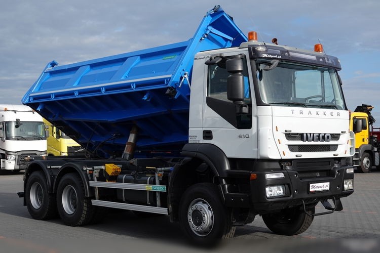 Iveco TRAKKER 410 / 6x6 / WYWROTKA 3 STRONNA / HYDROBURTA / BORDMATIC /MANUAL / OPONY 100%  zdjęcie 9