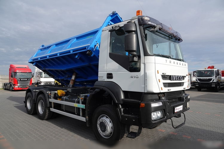 Iveco TRAKKER 410 / 6x6 / WYWROTKA 3 STRONNA / HYDROBURTA / BORDMATIC /MANUAL / OPONY 100%  zdjęcie 8
