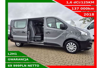 Renault Trafic Long 69999zł NETTO Brygadówka 5 osób 1.6dCi/125KM