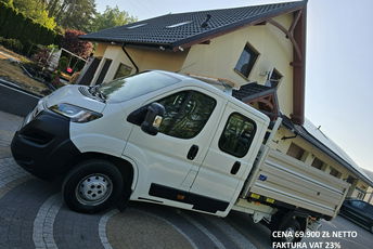 Peugeot Boxer 2.0 HDi 130KM / Wywrotka / Doka Brygadówka 7-osób Salon PL I-właścici