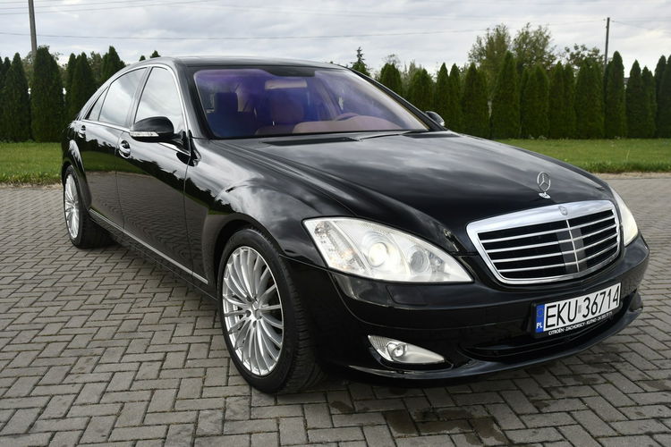 Mercedes S 500 5, 5Benzyna Serwis, Skóry, El.Klapa.LONG.Navigacja.Kam.Cof.Domyka zdjęcie 2