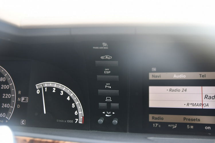 Mercedes S 500 5, 5Benzyna Serwis, Skóry, El.Klapa.LONG.Navigacja.Kam.Cof.Domyka zdjęcie 37