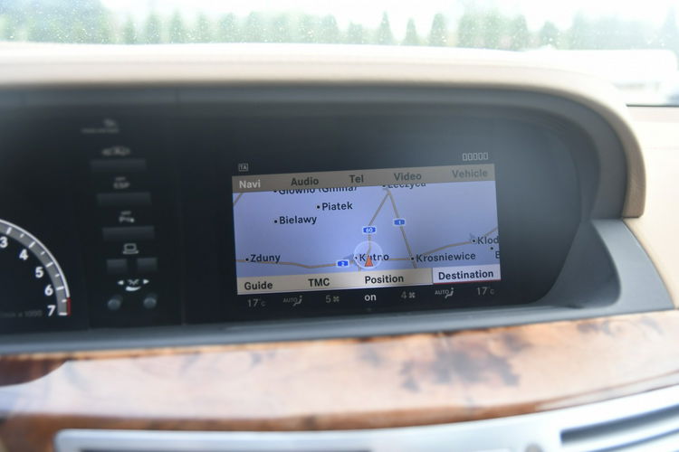 Mercedes S 500 5, 5Benzyna Serwis, Skóry, El.Klapa.LONG.Navigacja.Kam.Cof.Domyka zdjęcie 39