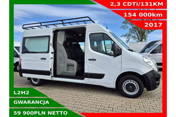 Opel Movano L2H2 59900zł NETTO Brygadówka 7 osób 2.3 CDTi/131KM