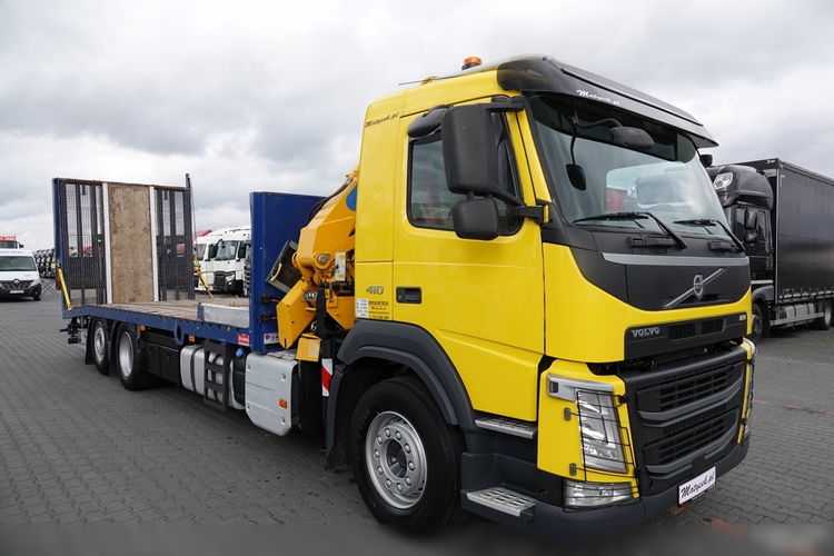 Volvo FM 410 / 6x2 / LAWETA + HDS EFFER 170 / STEROWANIE RADIOWE / EURO 6 / OŚ PODNOSZONA / 3 OSIOWY / NAJAZDY HYDRAULICZNE / WCIĄGARKA + PILOT  zdjęcie 9