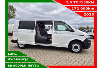 Volkswagen Transporter Long 89900zł NETTO Brygadówka 5 osób 2.0TDi/150KM