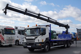 Scania P420 / 6x4 / SKRZYNIOWY - 6.8 m / HDS HIAB 188 4x wysów -13 Metrów / EURO 6  /STEROWANIE RADIOWE / ROTATOR / WIDŁY DO PALET 