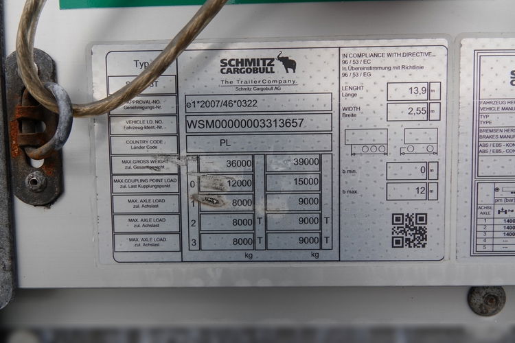 Schmitz FIRANKA VARIOS / COILMULDA / MULDA 9 m / system BDE / ROZSUWANE SŁUPKI / PODNOSZONY DACH / OŚ PODNOSZONA / SAF  zdjęcie 23