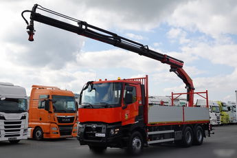 Renault C 380 / 6x4 / SKRZYNIOWY 6.6 M + HDS PALFINGER 22 002 wysów: 13m / STEROWANIE RADIOWE / ROTATOR / EURO 6 / OPONY 100%