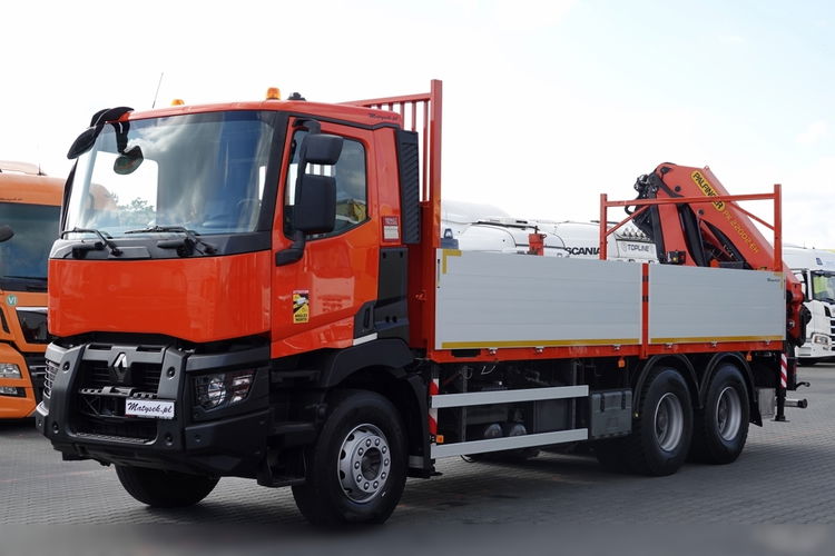 Renault C 380 / 6x4 / SKRZYNIOWY 6.6 M + HDS PALFINGER 22 002 wysów: 13m / STEROWANIE RADIOWE / ROTATOR / EURO 6 / OPONY 100% zdjęcie 6