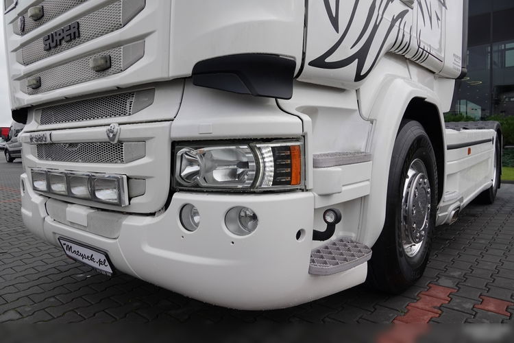 Scania R 580 / V8 / RETARDER / CAŁA NA PODUSZKACH / KLIMA POSTOJOWA / SKÓRY / OPONY 100 % / PO ZŁOTYM KONTRAKCIE SERWISOWYM  zdjęcie 12