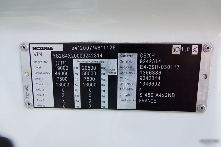 Scania S 450 / RETARDER / I-PARK COOL / CAŁA NA PODUSZKACH / ALUSY / NAVI / XENONY / OPONY 100 % / SPROWADZONA / PO ZŁOTYM KONTRAKCIE SERWISOWYM  zdjęcie 38