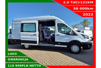 Ford Transit L4H3 Lift 119999zł NETTO Brygadówka 6 osób 2.0TdCi/131KM