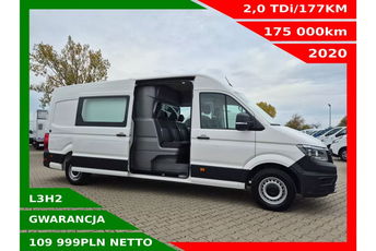 Volkswagen Crafter L3H2 109999zł NETTO Brygadówka 6 osób 2.0TDi/177KM