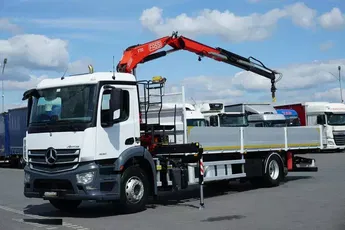 Mercedes ANTOS / 1830 / ACC / SKRZYNIOWY + HDS / HIAB FASSI 110 / DŁ . 7.9 M