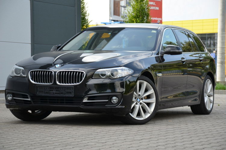 BMW 530 Czarna 530D 258KM Lift 6WB Serwis Jasna Skóra Navi Start/Stop pamięci zdjęcie 14