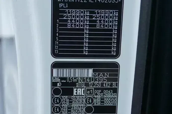 MAN TGL / 12.250 / ACC / E 6 / ZESTAW PRZEJAZDOWY 120 M3 zdjęcie 11