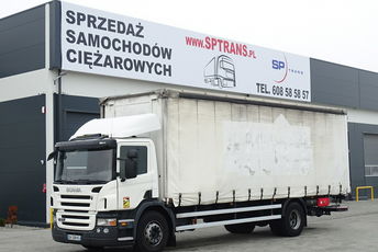 Scania P 270 Firanka Z Zsuwanym Dachem Sprowadzony Książka Serwisowa , Klimatyzacja , Poduszki , Winda o udżwigu 2000KG