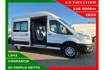 Ford Transit L3H3 99999zł NETTO Brygadówka 5 osób 2.0TdCi/131KM