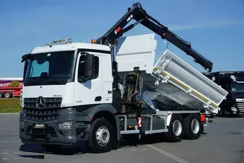 Mercedes AROCS / 2636 / E 6 / WYWROTKA + HDS / 6 X 4 / HYDROBURTA