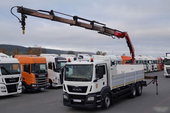 MAN TGS 26.400 / 6x2 / SKRZYNIOWY - 6.6 M / HDS FASSI 175 -wysów 14, 5 M / EURO 6 / OŚ PODNOSZONA / 2016 ROK /STEROWANIE RADIOWE / ROTATOR 