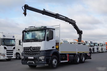 Mercedes AROCS 26 40 / 6x4 / SKRZYNIOWY - 6.2 M / HDS HIAB 144 -wysów 11 M / EURO 6 / NA PODUSZKACH /STEROWANIE RADIOWE / ROTATOR