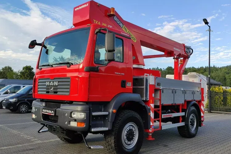 MAN TGM 18.280 4x4 Zwyżka Bison Palfinger TKA 28 Podnośnik Koszowy zdjęcie 29