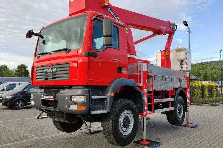 MAN TGM 18.280 4x4 Zwyżka Bison Palfinger TKA 28 Podnośnik Koszowy zdjęcie 30