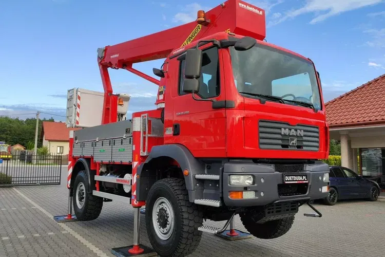 MAN TGM 18.280 4x4 Zwyżka Bison Palfinger TKA 28 Podnośnik Koszowy zdjęcie 40