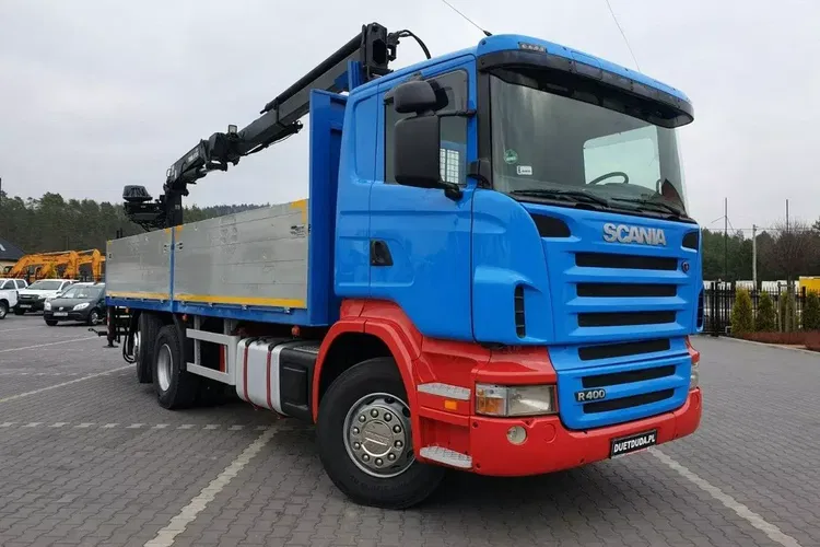 Scania R 400 LB 6x2 HDS Budowlanka Widły Oś Skrętna Super Stan zdjęcie 16