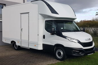 Iveco Daily KONTENER NISKOPODŁOGOWY 4.43x2.23x2.42 SKLEP FOODTRUCK KAMPER KLIMA