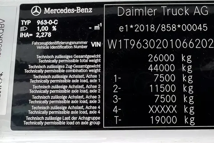 Mercedes ACTROS 2551 MP5 euro6 6x2 jumbo zestaw 120m 38palet zdjęcie 17