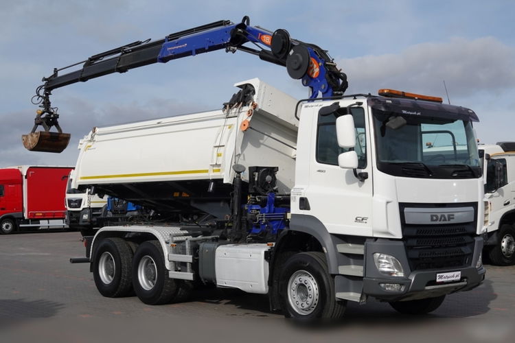 DAF CF 460 / 6x4 / WYWROTKA / HYDROBURTA / + HDS PM 18.5TP wysów: 11 M / STEROWANIE RADIOWE / ROTATOR / ŁYCHA / EURO 6 / 2018 ROK zdjęcie 9